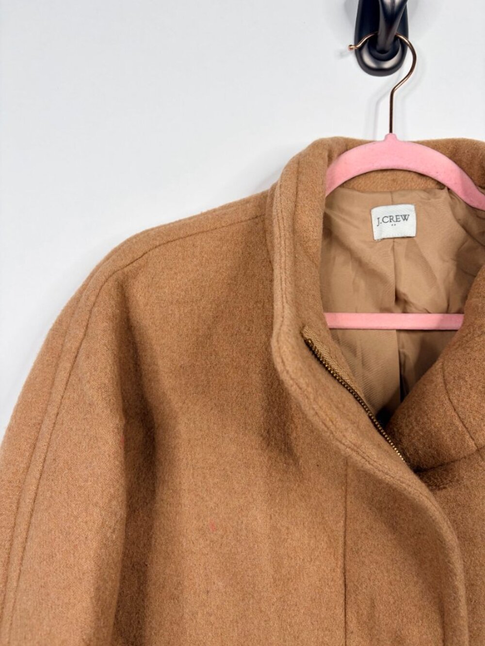 J. Crew City Coat for Women Heathered Acorn 6 Wool Blend Nude Camel Tan #A3781 - Picture 5 of 10